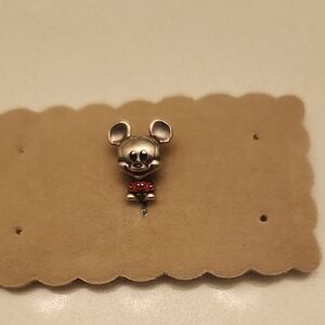 Silver and Red Kids Character Brooch